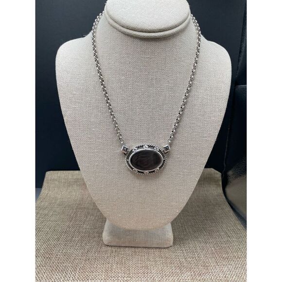 Brighton Your True Color Mother of Pearl Shell Pendant Necklace Silver - Picture 1 of 9